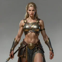 goddess of war, accurate anatomy, muscular body,  only two hands, highly detailed, digital painting, artstation, concept art, smooth, sharp focus, illustration, Unreal Engine 5, 8K, art by artgerm and greg rutkowski and edgar maxence