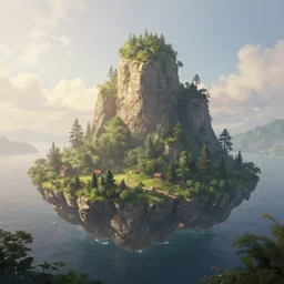 a beautiful matte painting of beautiful render of a landscape the island of dreams, a place where all your deepest desires come true, unreal engine, first light, soft light, by greg rutkowski, cgsociety