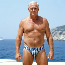 giga chad John Paul Ii in bikini posing to the photo, playboy photography