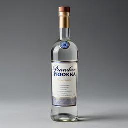 a photo of a vodka bottle in a plique - a - jour enameling technique, studio lighting, 5 0. 0 mm