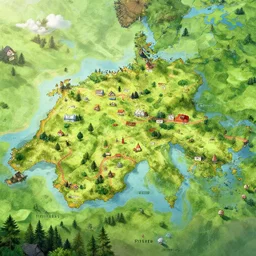 fantasy map of switzerland