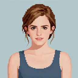 8-bit pixel art of emma watson
