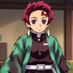 anime karate avatar for noa in the style of demon slayer. happy, cool, ninja, smiles.