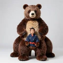 anthropomorphic edo period japanese bear, family portrait, fursuit, cosplay, trending on instagram, photography, sigma 8 5 mm f / 1. 4, studio lighting