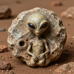 a strange alien fossil discovered on Mars