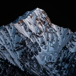 Mountain alps bright reflections fractal HD 4k Realistic colorful cold isolated depressed in the style of Alex Grey and Ansel Adams