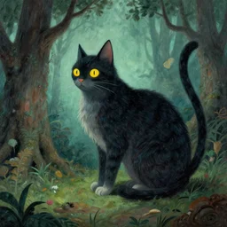 strange mythical cat by shaun tan