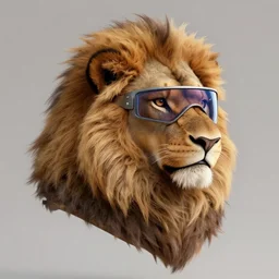 dream very very beautiful furry art, bust profile picture of a robotic anthro lion, visor screen for face, snout under visor, commission on furaffinity, cgsociety, octane render