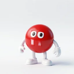 a single red m & m candy with white arms and legs, a red sphere wearing a white baseball cap, eminem as a m & m candy standing on a floor covered with m & m candies, m & m candy dispenser, m & m plush!!!, unreal engine, studio lighting, unreal engine, volumetric lighting, artstation, professional food photography