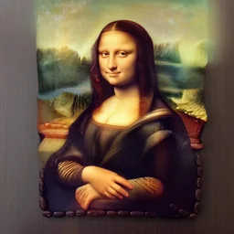 mona lisa made of beans,