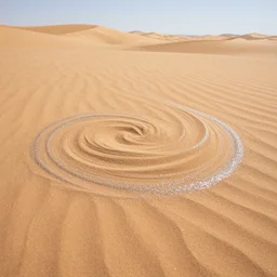 sparkling swirls of sand and glitter in a desert