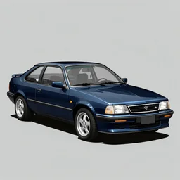 1991 dark blue opel calibra vector art