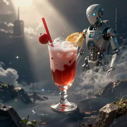 a molotov cocktail floating in cyberspace, dreamlike digital illustration by greg rutkowski, android netrunner