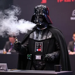 darth vader at a vaping competition