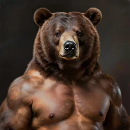 portrait of a alien wrestler bear by Charlie Immer