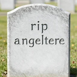 a grave that has the text rip anglettere on it.