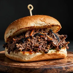 philly steak sandwich with excessive meat, so much meat, too much meat, it's overflowing