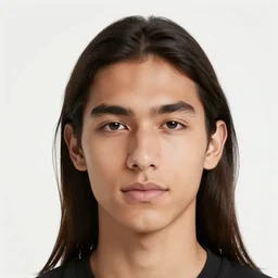 expressive close up portrait of a young latino man, white background, long hair, ultra detailed, dynamic, 4 k, illustration, modern, by kadir nelson, george bellows, kehinde wiley