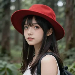 a beautiful anime digital painting of a photorealistic a girl in the red hat ,forest, high quality, photorealistic, 4k hd, sharp, by Stanley Artgerm Lau, WLOP, Rossdraws, James Jean, Andrei Riabovitchev, Marc Simonetti, and Sakimichan, gorgeous lighting, well lit, backlit, dramatic cinematic lighting