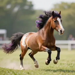 wide angle, hybrid ( my little pony ) and horse, photograph, professional, high quality, dof, bokeh, action