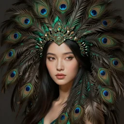 portrait of female, quetzal feathers, intricate, elegant, highly detailed, digital painting, artstation, concept art, smooth, sharp focus, illustration