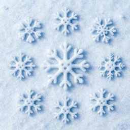 snowflakes with little faces in the middle