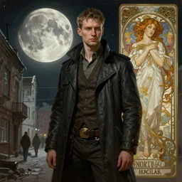 A cyberpunk gopnik on the street of a Soviet slum on the moon, Norilsk, sci-fi, fantasy, intricate, very very beautiful, by Evgeny Zubvkov, elegant, highly detailed, digital painting, artstation, concept art, smooth, sharp focus, illustration, art by artgerm and greg rutkowski and alphonse mucha