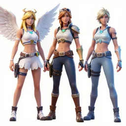 fortnite skin models angel and heaven style concept art skin model, 3d models