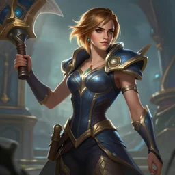 Emma Watson in League of Legends as champion. Digital Art. Legendary Skin.
