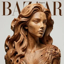 sculpture of Matt Bellamy made of wood, portrait, female, future, wood, tree, harper's bazaar, vogue, magazine, insanely detailed and intricate, concept art, close up, ornate, luxury, elite, elegant, trending on artstation, by ruan jia, by Kenneth Willardt, by ross tran, by WLOP, by Andrei Riabovitchev,