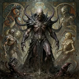 the platonic ideal of niander wallace, malignant dieselpunk and god complex dementor wild hunt chtulu nazgul mandelbulb davinci, d & d, fantasy, ego death, detailed, intricate, hyperrealism, intense, scary, decay, art by artgerm and greg rutkowski and alphonse mucha