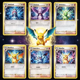 a preternatural psychic holographic pkemon card collection of clairvoyant mystics