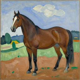 a horse painted by piet mondriaan