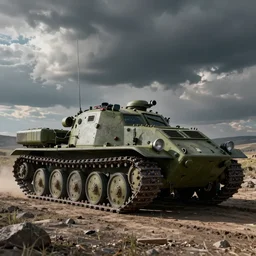 a concept art of a vehicle, soviet, artstation