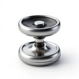 elegant yo-yo, clean 3d render, octane render, isolated on a pure white background, centered, entire object in frame, sharp focus, soft studio lighting