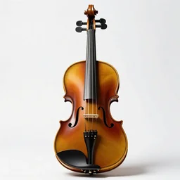 crystal violin, studio product photography, isolated on a pure white background, centered, entire object in frame, sharp focus, soft studio lighting