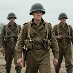 jerma 9 8 5 dressed in an american ww 2 uniform during d - day, cinematic lighting, photorealistic, highly detailed