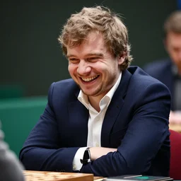 magnus carlsen laughing hard