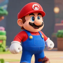 super mario, highly detailed, extremely high quality, hd, 4 k, 8 k, professional photographer, 4 0 mp, lifelike, top - rated, award winning, realistic, detailed lighting, detailed shadows, sharp, no blur, edited, corrected, trending