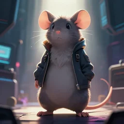 a rat fursona, trending on artstation, by kawacy, furry art, digital art, cyberpunk, high quality, backlighting