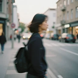 portra 800 street photography, subject motion blur