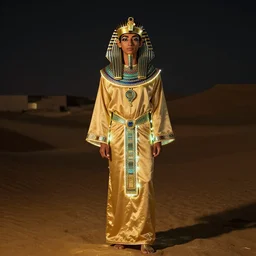 model wearing led lit egyptian tanoura costume, 8 k