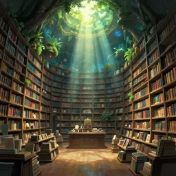 inside an empty book store, lush, studio ghibli, sylvain sarrailh, cinematic light, majestic, concept art, volumetric lighting, magic atmospheric, fantasy, 8 k, wide angle, epic composition, award winning, artstation