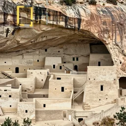 pueblo cliff dwellings, digital photography, 3 2 megabit, national geographic.