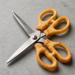 deep fried scissors, 4K photo