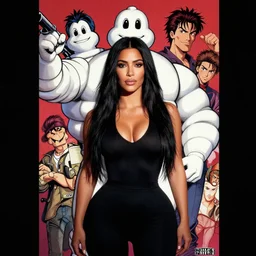 kim kardashian. as a michelin man, shaded lighting poster by magali villeneuve, artgerm, jeremy lipkin and michael garmash, rob rey and kentaro miura style, trending on art station
