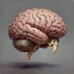 levitating brain, dnd, fantasy oil, painting, unreal 5, daz, rpg, extremely detailed, artgerm, tooth