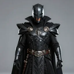 a highly detailed picture of a man wearing a epic shadow hero costume