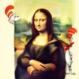 the mona lisa as drawn by dr seuss as a character in the lorax