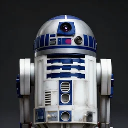 a portrait of random human as r 2 d 2 droid, grim - lighting, high - contrast, intricate, elegant, highly detailed, digital painting, artstation, concept art, smooth, sharp focus, illustration